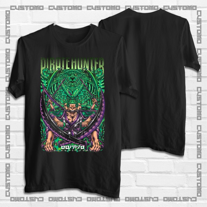 KAOS ONE PIECE RORONOA ZORO ASHURA MODE V2 | BAJU KAOS ANIME PREMIUM