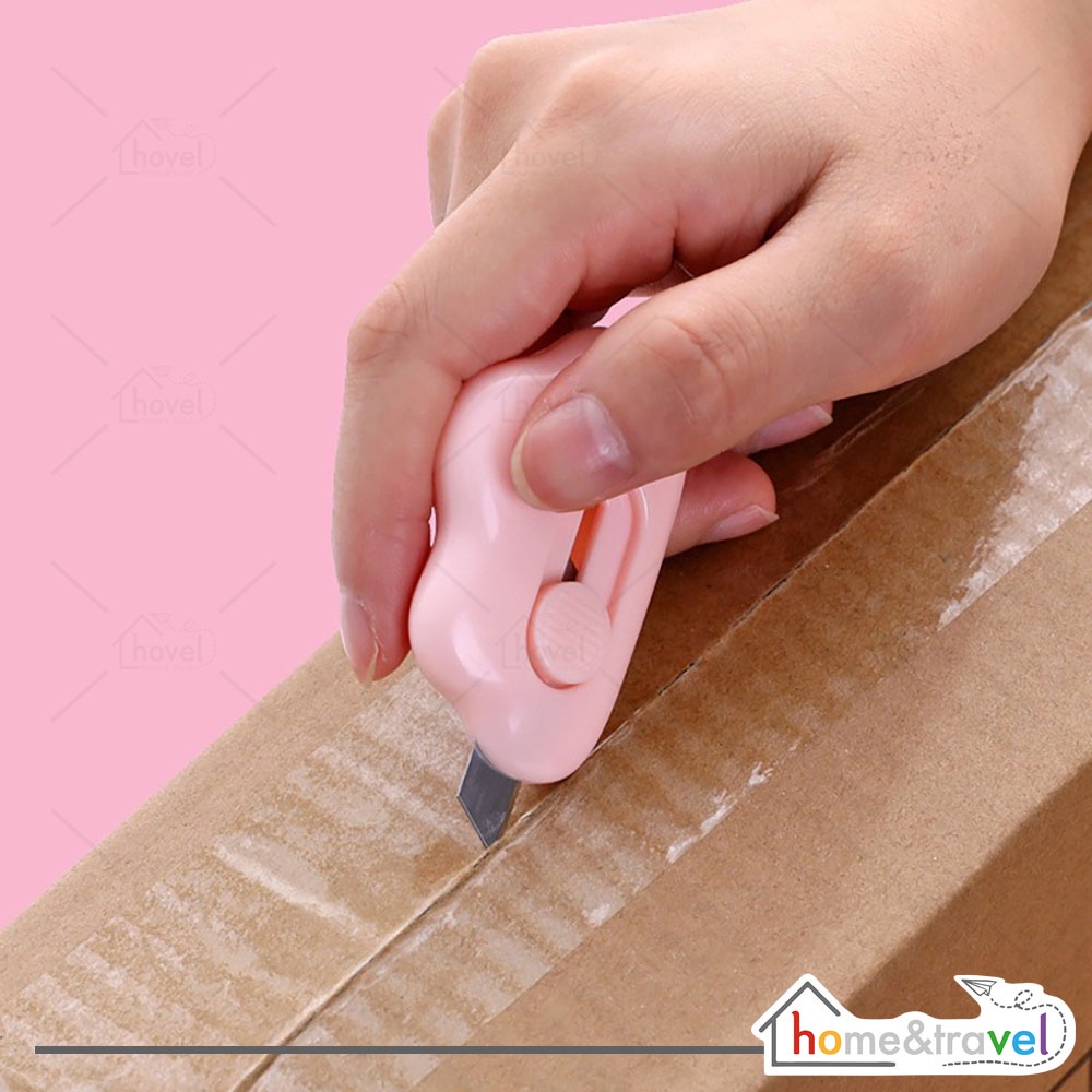 

16A. Cutter Mini Silet Kecil Pisau Pembuka Paket Pemotong Kertas Lucu Portable Bentuk Awan Warna Warni