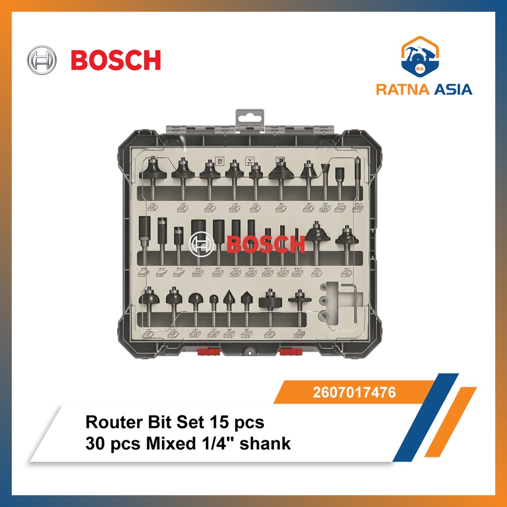 Mata Router Bosch Set 30pc Router Bit