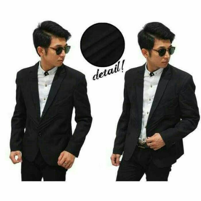 best -jas masa kini /Blezer pria /semi jas hitam - Hitam, M