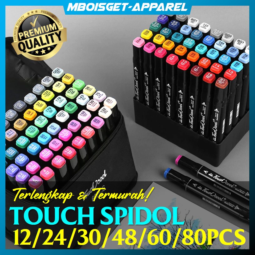 

MBOISGET - TOUCH TODDI Spidol Dual Side Fine Art Brush Pen Art Marker Set 12PCS 24PCS 30PCS 48PCS 60PCS 80PCS Color 24 30 48 WARNA WARNI SPIDOL DUAL HEAD DUA SISI DOUBLE TIP