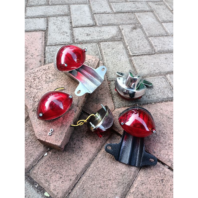 STOPLAMP TRIUMPH SET DUDUKAN (STOP TRIUMPH+DDKN NEW) LAMPU BELAKANG CB MODEL TRIUMPH