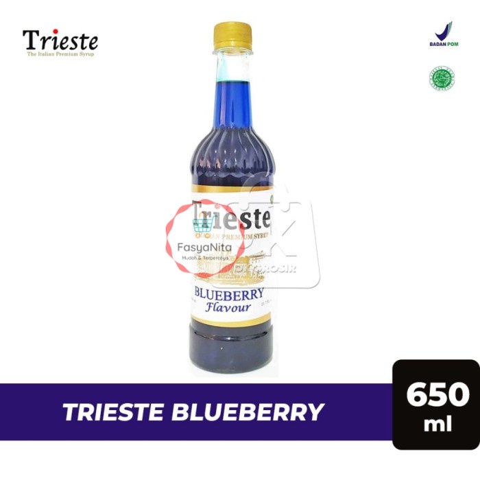 

Blueberry Syrup Trieste / Sirup Trieste Blueberry (Botol 650ml) - FasyAnita Mart Denpasar