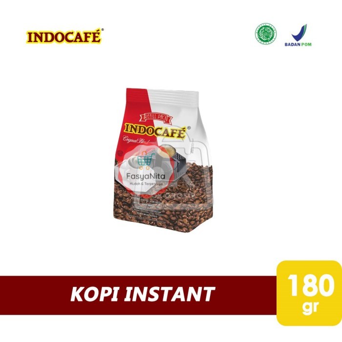 

Kopi Indocafe Kopi Hitam Original Blend Refill Pack (Pouch 180 gr) - FasyAnita Mart Denpasar