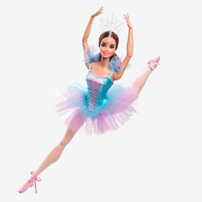 Boneka Barbie Signature Made to Move Ballerina Wishes Brunette Doll