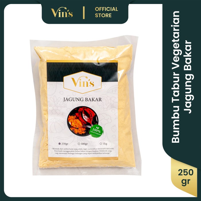 

MurMer VEGETARIAN BUMBU TABUR RASA JAGUNG BAKAR / BUMBU VEGAN PREMIUM 250 GR - 250gr