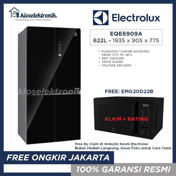 Electrolux EQE6909A-B KulkasSide By Side - EQE6909 - EQE6909A-BID