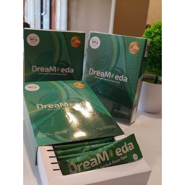 

DreaMoeda minuman herbal/minuman sehat/minuman serbuk/minuman rasa apel/ kecantikan/ 1 box isi 12