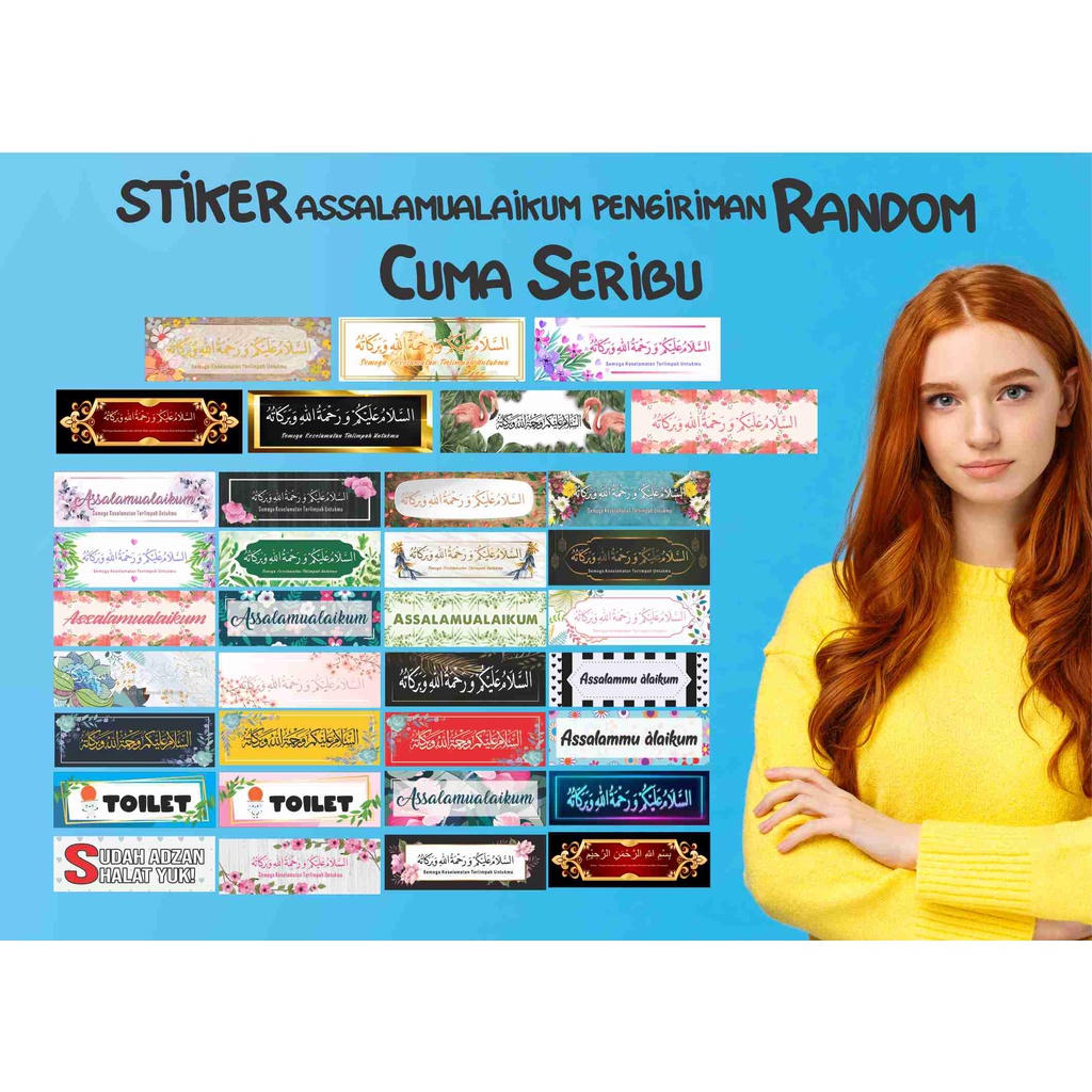 

STIKER ASSALAMUALAIKUM UK.10.30 CM PENGIRIMANN RANDOM