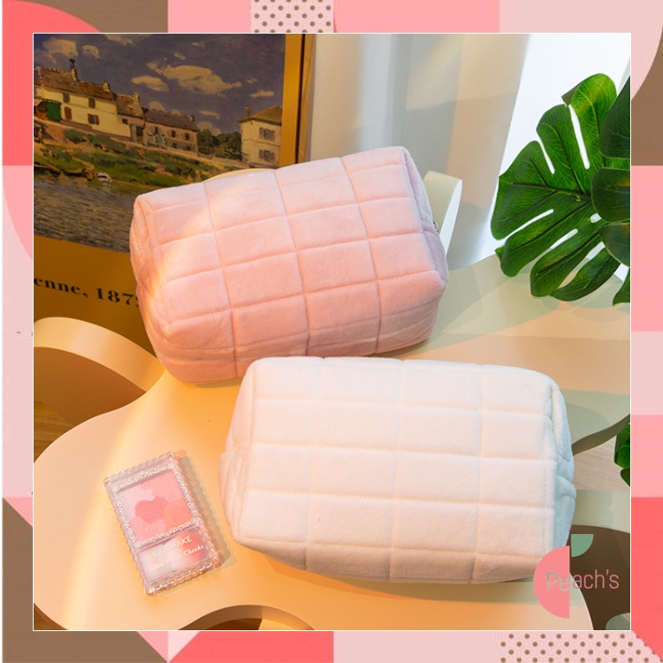 

PEACHs - T5958 Tempat Pouch Pillow Korea / Kotak Pensil Sleting Velvet Aesthetic Pastel / Kotak Pensil Bulu / Make Up Pouch
