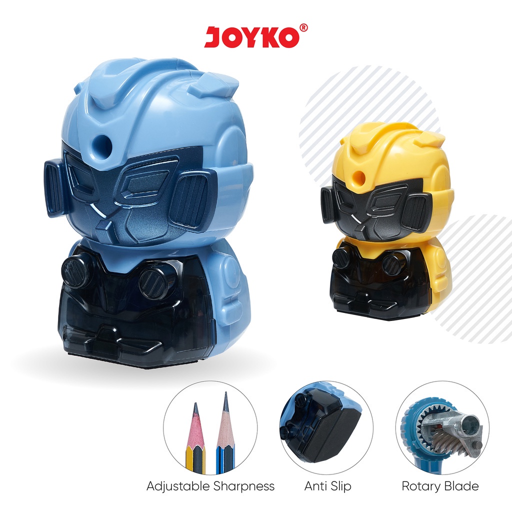 

JOYKO Rautan Meja A 165co Robot Sharpener Orotan Putar Serutan Peruncing Pensil Anti Slip Tajam Dan Kuat