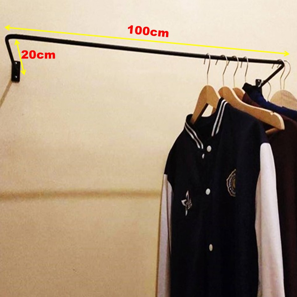 Dekorasi estetik Gantungan Baju Dinding 100cm x 22cm - Gantungan Baju Tembok - Gantungan Tempel Dind