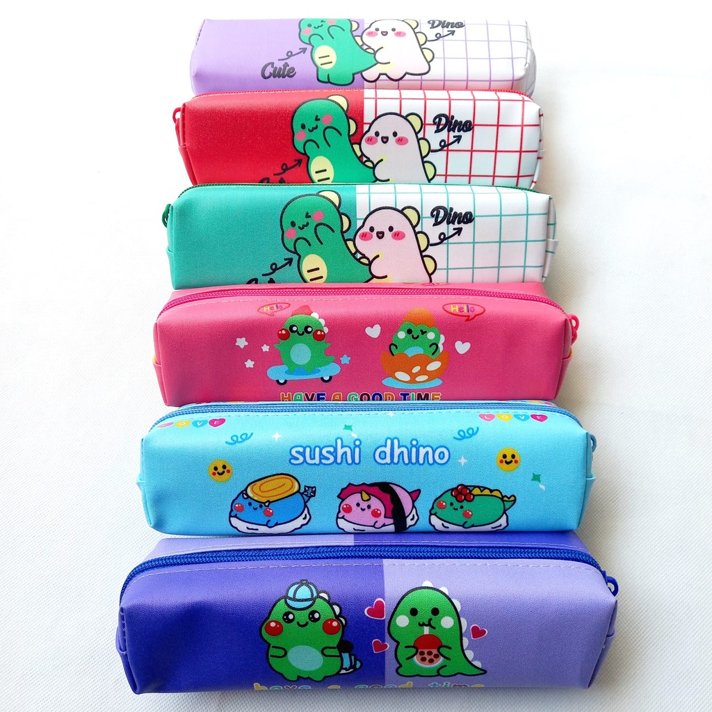 

Ecer Kotak Pensil Anak Tempat Alat Tulis Gambar Cute Dino