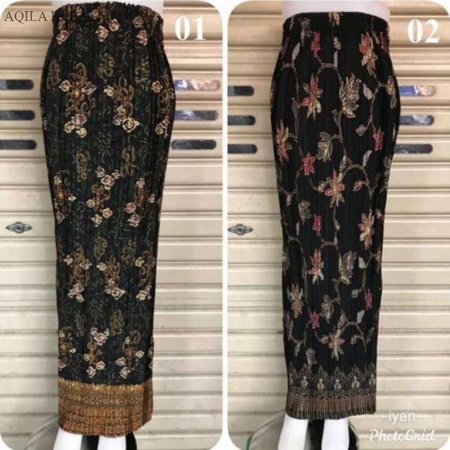 Rok Plisket Batik Motif Mega Mendung/Bawahan Kebaya