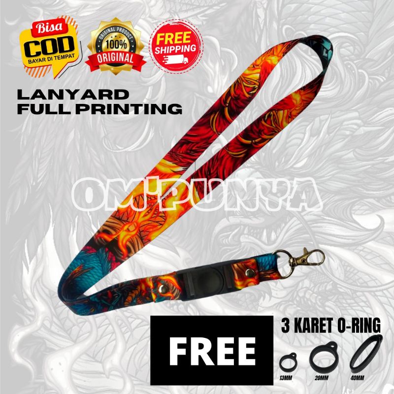 

Lanyard Gantung & Name Tag Motif NAGA API Lanyars Lanyerd Promo Murah Berkualitas