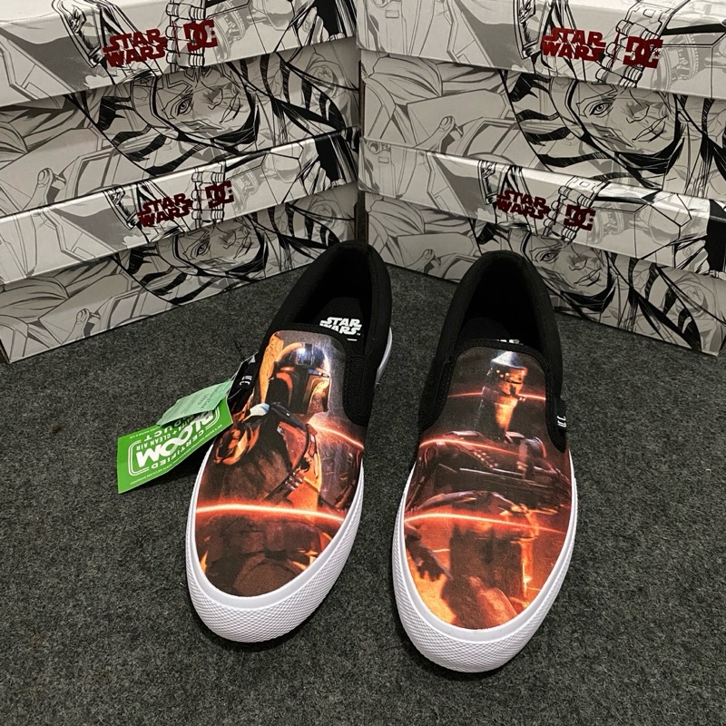 Sepatu DC Shoes X Starwars Slip On Black Red Original Sale