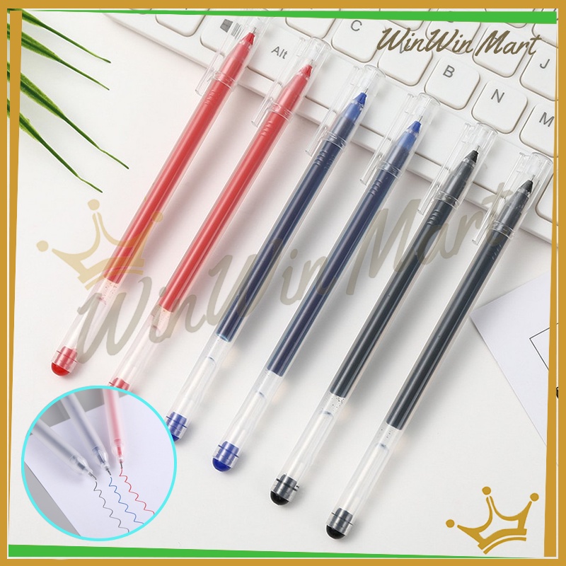

Pulpen Gel 0.5mm/Gel Cair Pena/Pena Transparant Pen Gel/ Pena Gel Alat Tulis Pulpen 0.5mm Motif Polos Simple