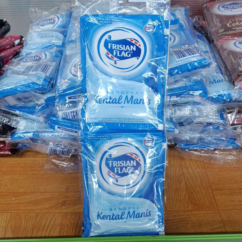 

h SUSU SACHET FRISIAN FLAG 1 PACK ISI 6 SACHET Putih