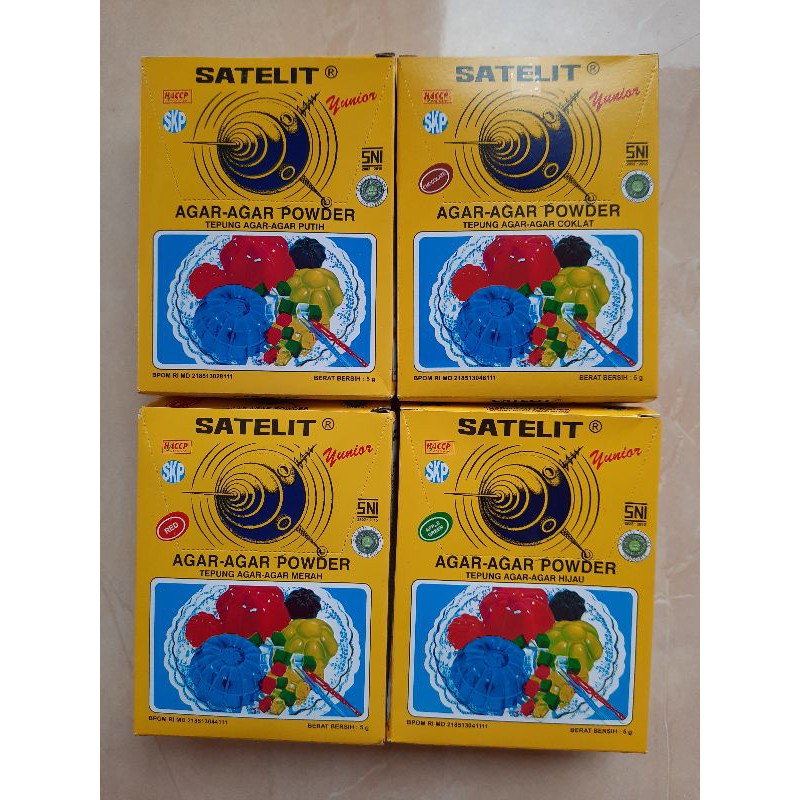 

Birdiemitrendy Tepung Agar-Agar Satelit 5g Satu Box 12 Sachet