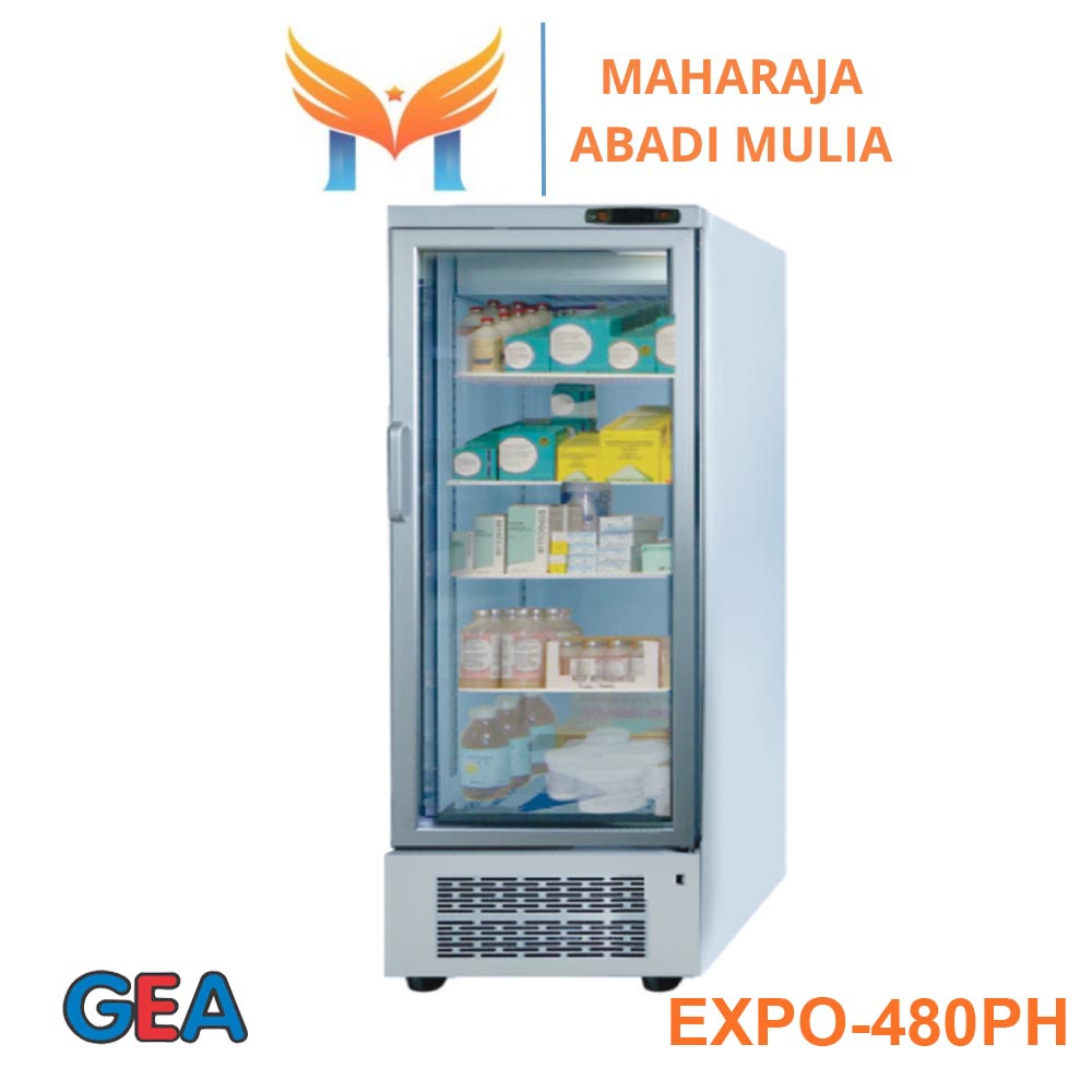 Lemari Kaca Pendingin Gea Expo-480ph Pharmaceutical Refrigerator Kapasitas 360 Liter Garansi Resmi