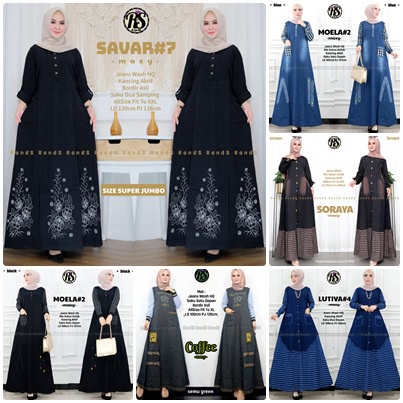 BAJU WANITA TERLARIS DRESS JEANS MAXY / 11.9 / SAVAR NAJMA ELMA AMANA ELIKA MOELA AVOLKI THISCA SORA