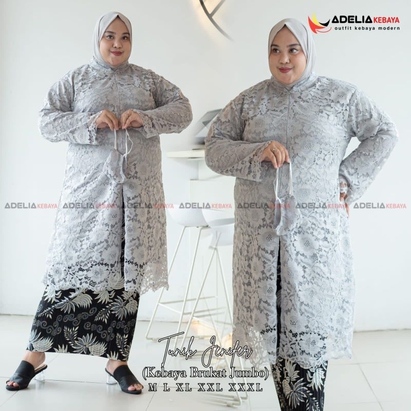 Kebaya Tunik Busui Brokat Jumbo Ld 130 Modern Baju Kondangan Besan