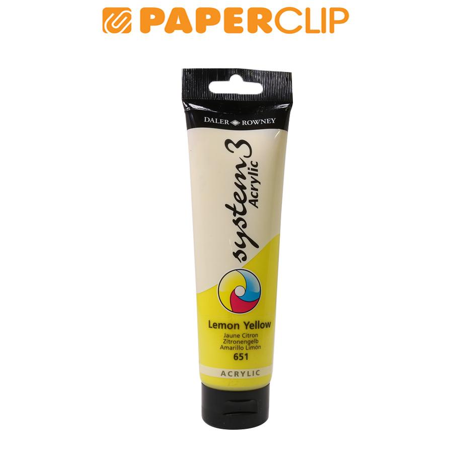 

ACRYLIC COLOR DALER ROWNEY SYSTEM3 150ML 129150651 LEMON YELLOW