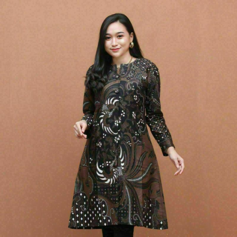 Afkar Batik Tunik Batik Kancing Nirdraha/hijab/nonhijab/terbaru