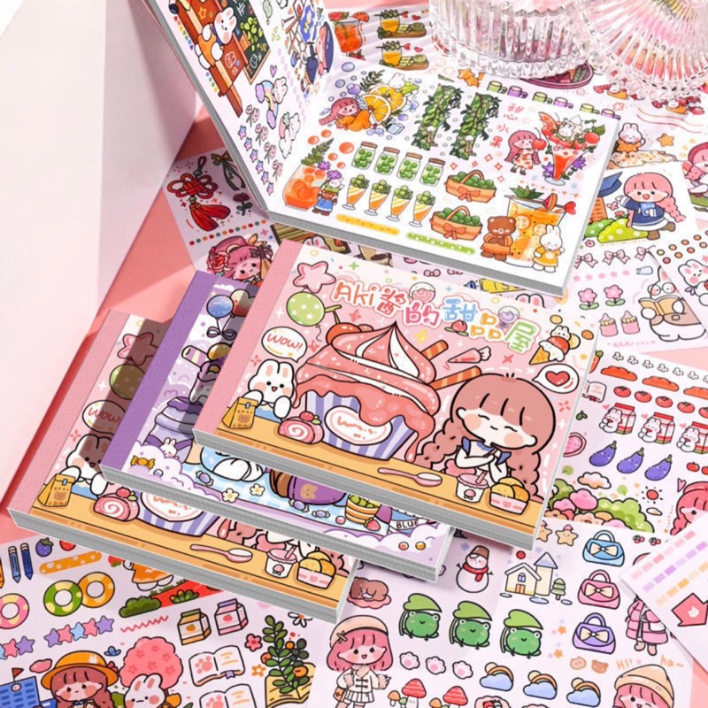 (SANRIO UNIQUE 23) 50LEMBAR STIKER AESTHETIC KARTUN LUCU /DEKORASI JURNAL/SCRAPBOOK