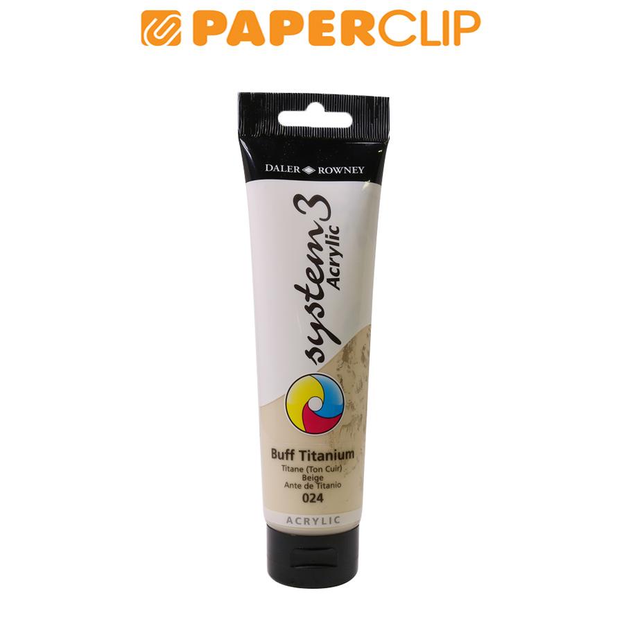 

ACRYLIC COLOR DALER ROWNEY SYSTEM3 150ML 129150024 BUFF TITANIUM