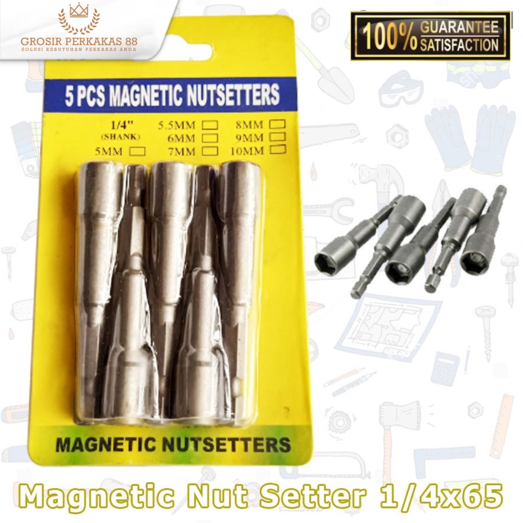Mata Bor Baut Baja Ringan Roofing Magnetic Nut Setter