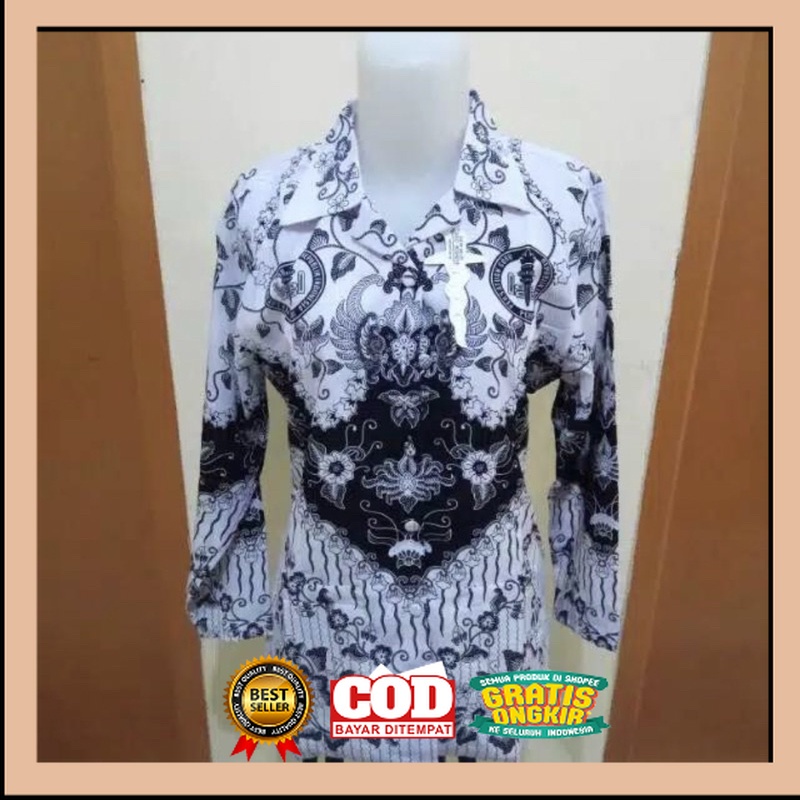 SERAGAM PGRI PRIA WANITA LAPIS FURING // BAJU BATIK PGRI // BSY// BAJU SERAGAM GURU KAIN LEMBUT