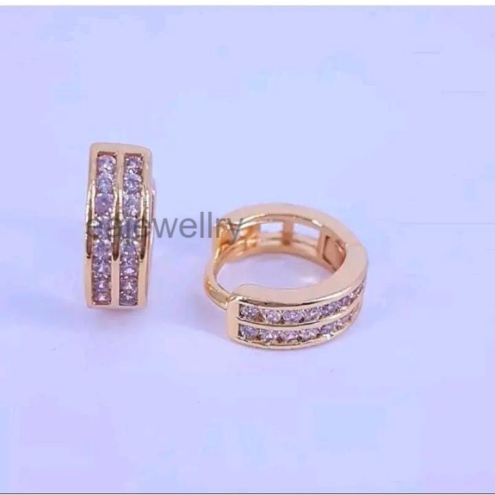 Anting lapis emas asli 24 karat dewasa model baru simple elefan
