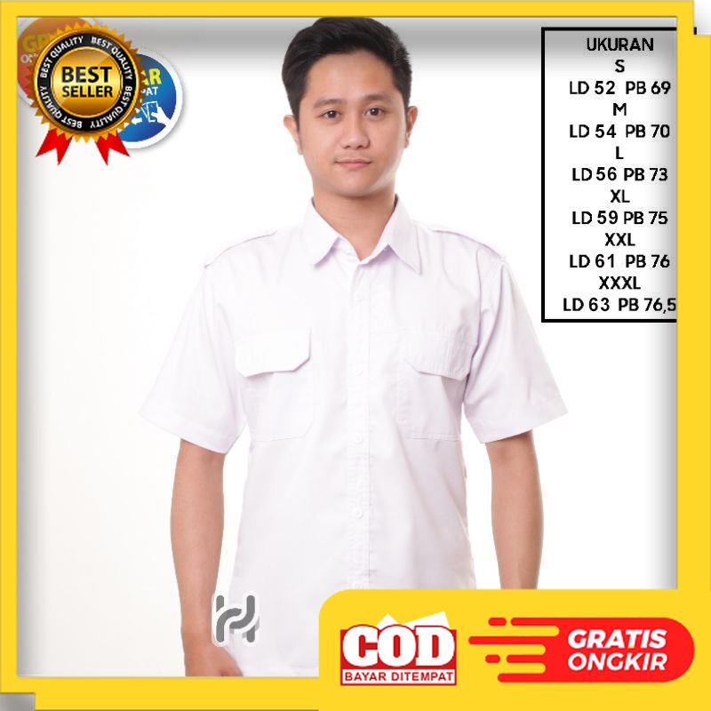 Kemeja Seragam Pns Putih Baju Kerja Atasan Pdh Pns Putih Kemeja Kerja Baju dinas Pns Pria// BAJU SER