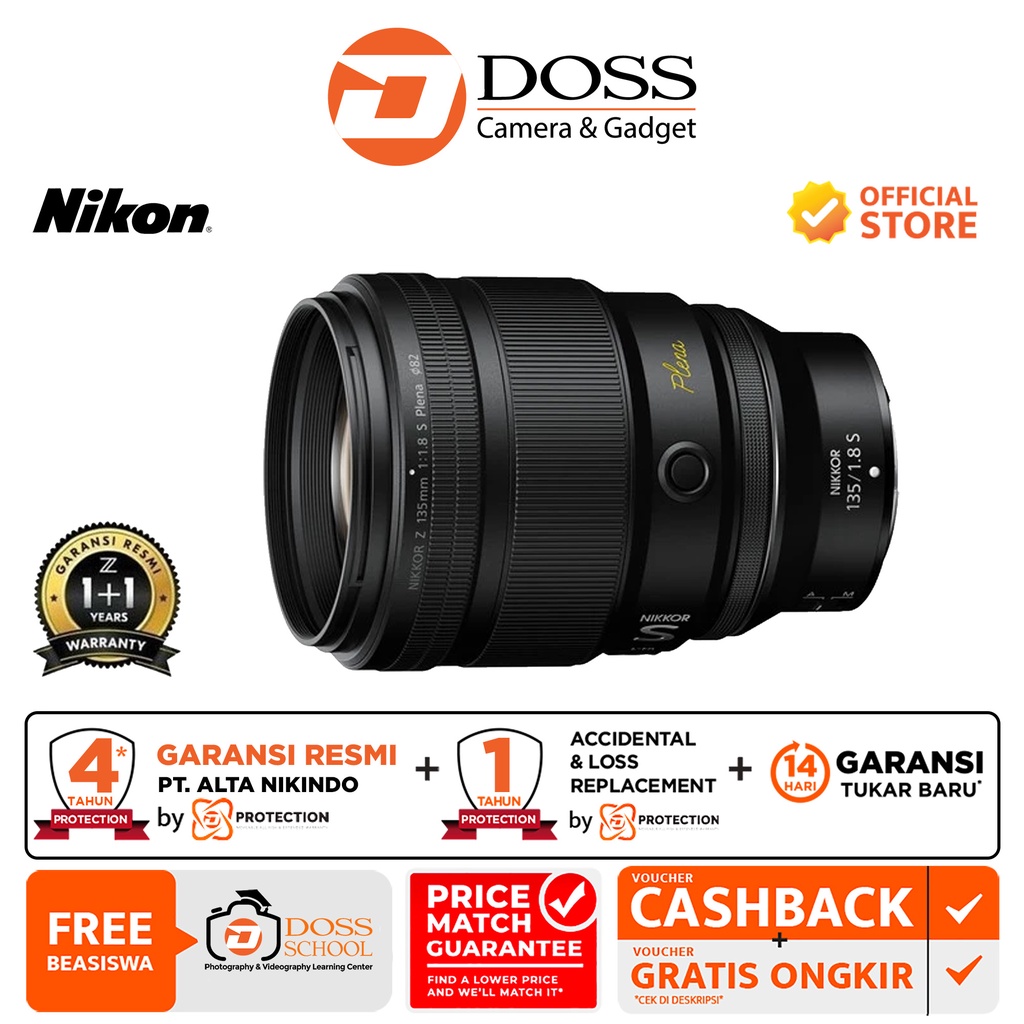 Nikon Z 135mm f1.8 S Plena Lens Nikkor Z 135 mm f/1.8