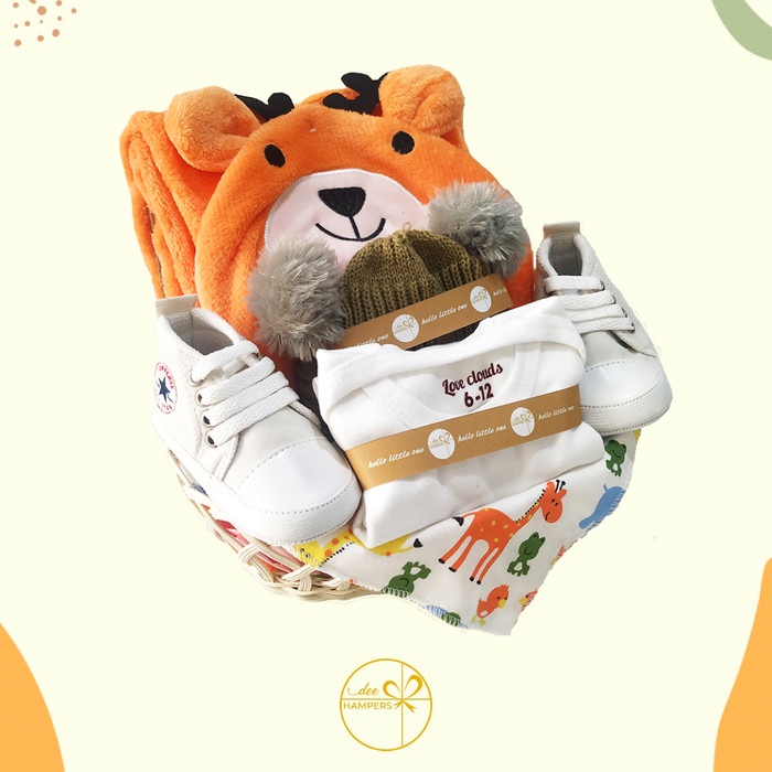 

New Arrival Baby Hampers / Kado Kelahiran Bayi / Baby Gift / Baby Warm Keranjang - BW1-Orange