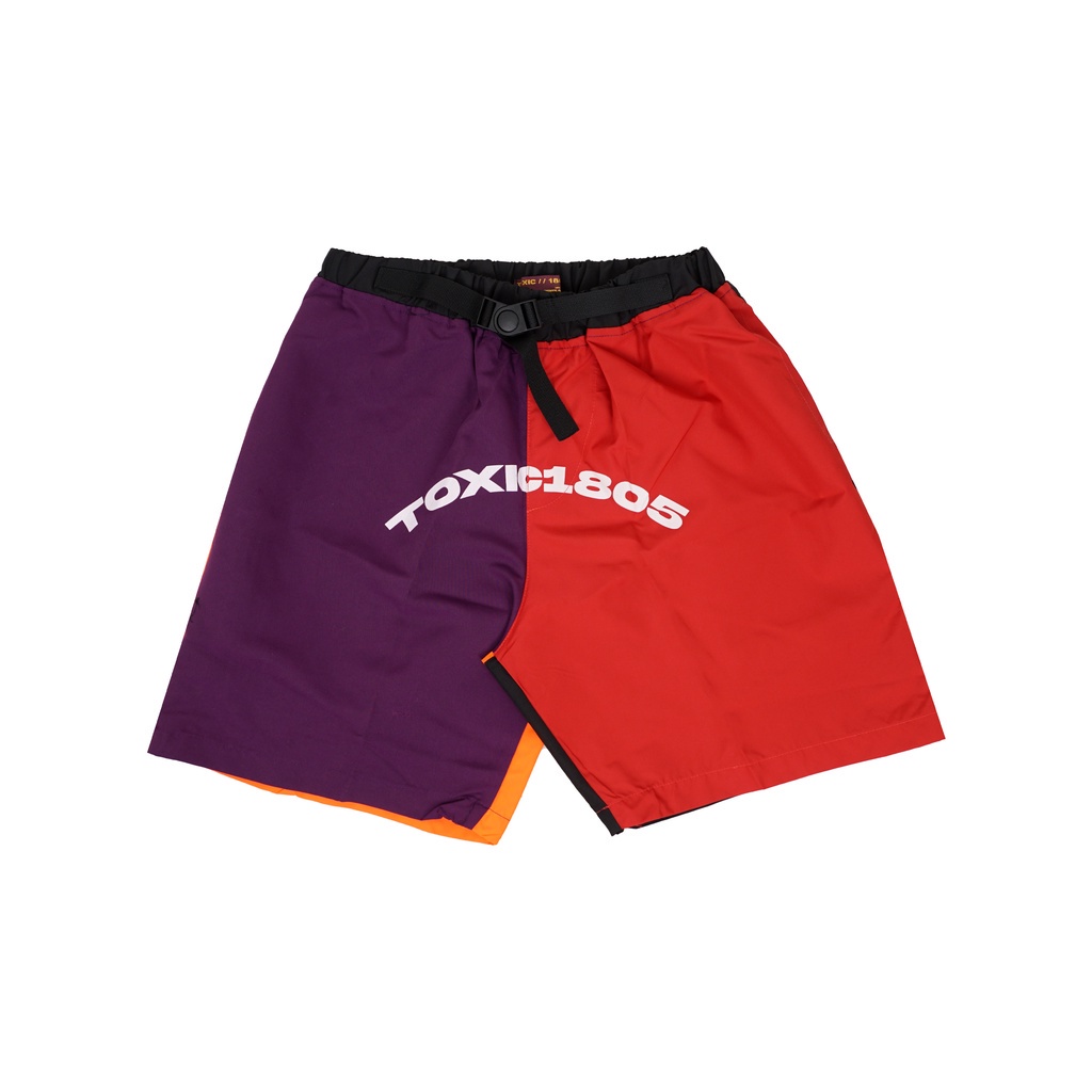 Toxic For Peace - Multi Color Parachute Short Pants - Justify