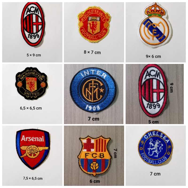 Bordir Bordir BORDIR/EMBLEM LOGO BOLA EROPA UKURAN KECILbisa pesan satuan