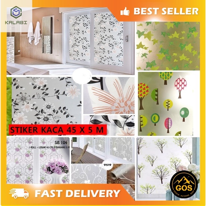 5 METER STICKER KACA JENDELA MOTIF SUNBLAST 45 CM X 5 METER STIKER
