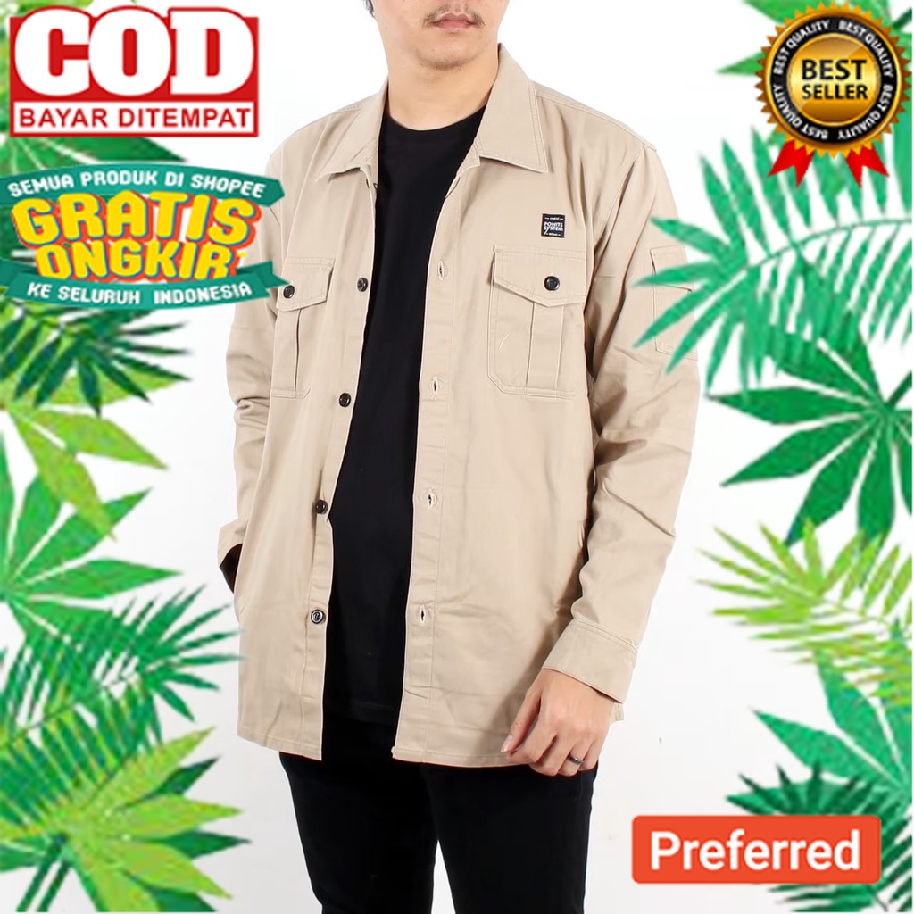 Jaket kemeja Semi parka pria terbaru / kemeja semi parka / kemeja motor / kemeja distro murah// ANAK
