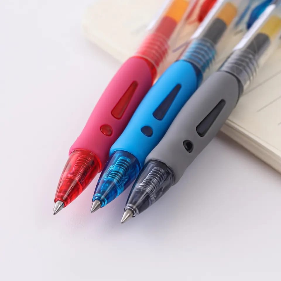 [MIDORI] Pulpen Retractable Gel 0.5mm Neutral Pen Fast Drying Black Blue Red Pena Cair Stationary - D0059