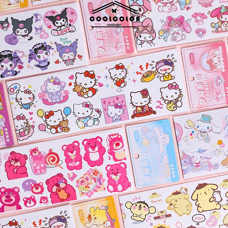 COD❤️Pita Ledger Tangan,Tangan Air Diary Diy Sticker,Anak Kartun Stiker Bahan-cl