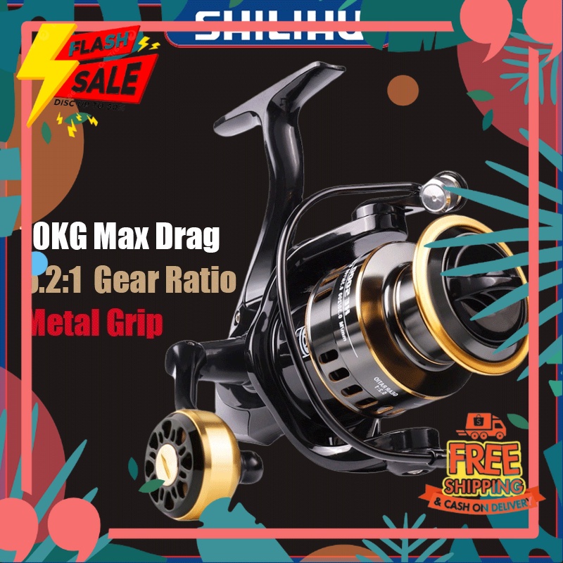 SIAP MANCING ALAT PANCING //SHILIHUI Rill Pancing 5.2:1 HE1000-7000 Kerekan Pancing Drag Max 10kg Re