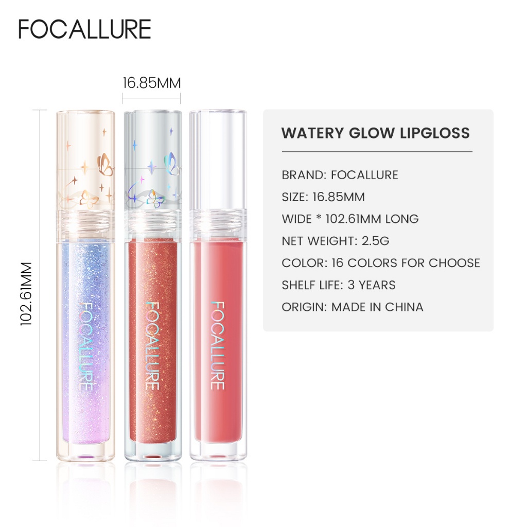 FOCALLURE WATERY GLOW LIPGLOSS RD02