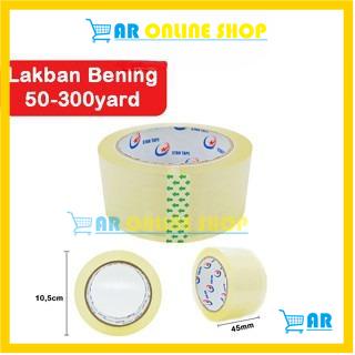

Kuke Lakban STAR TAPE Bening & Cokelat ukuran 60yard-360Yard harga per 1 pcs