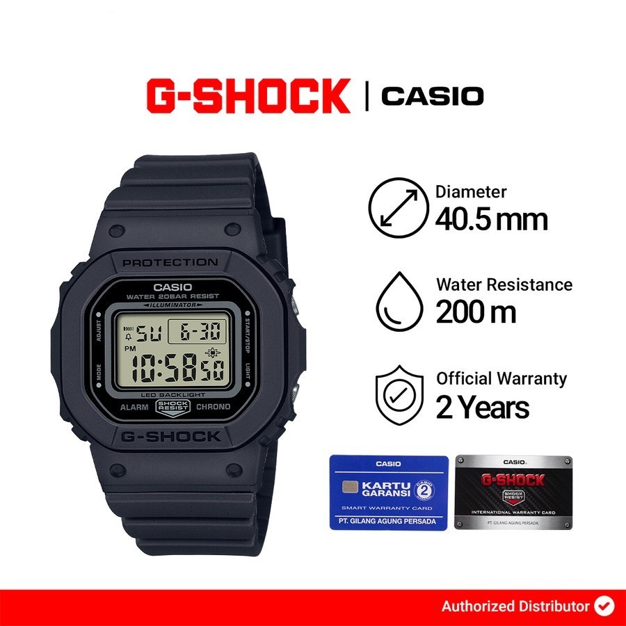 Original 100% Casio G-SHOCK GMD-S5600BA-1DR Jam Tangan Wanita GMD-S5600BA-1 GSHOCK Garansi Resmi 2 T