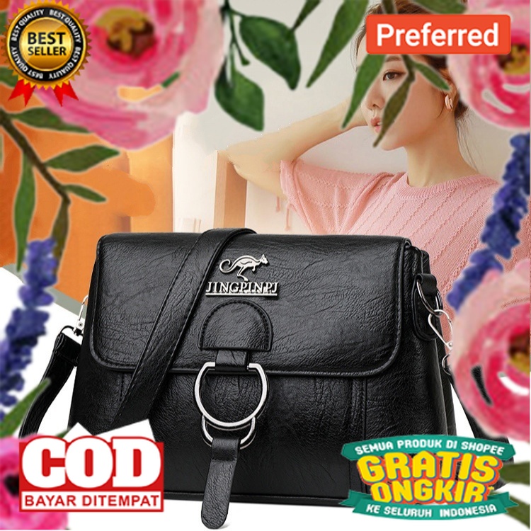 TAS SELEMPANG WANITA PESTA KECIL KULIT HITAM ROLINDA TA617B5 SLING BAG KOREA CEWEK MURAH BRANDED BAT