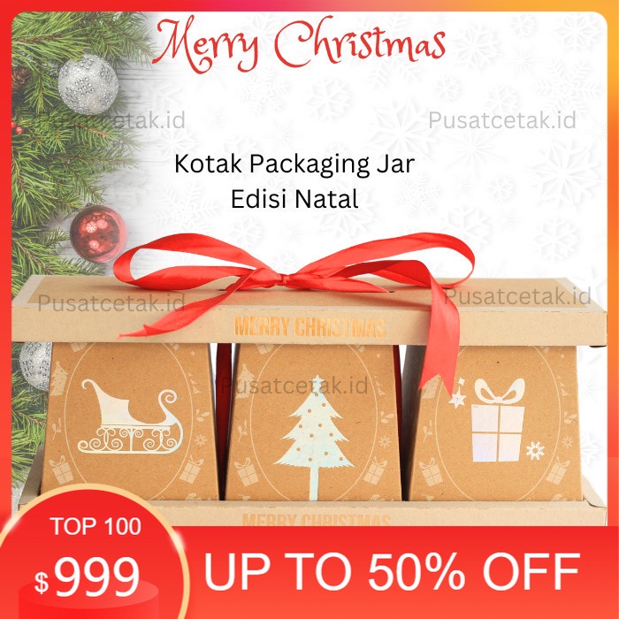

HADIAH NATAL/DEKORASI NATAL/ Kotak toples jar box hampers kue kering packaging Natal Christmas