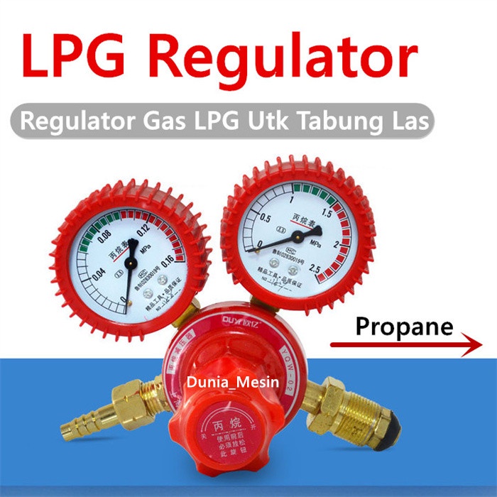 Regulator Gas Propane Utk Tabung Las YQW-02 Welding Propane Elpiji LPG