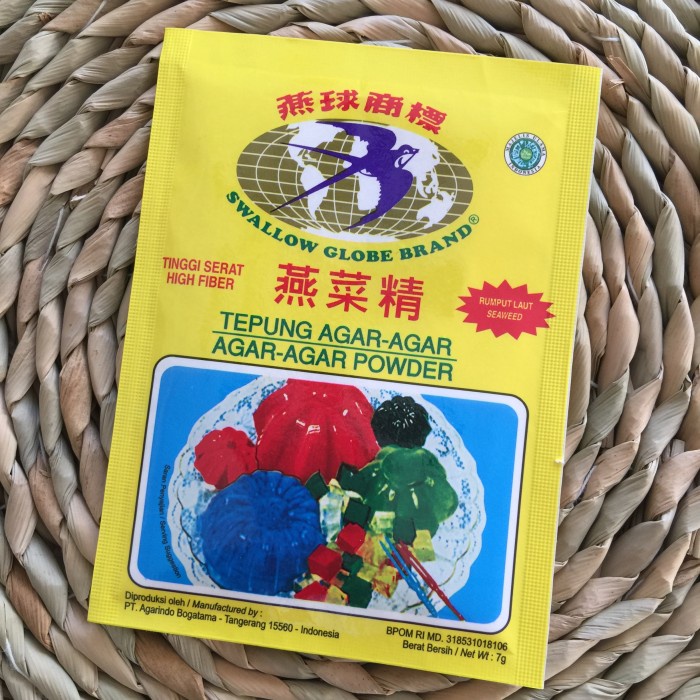 

[Big Sale] agar agar swallow globe 1 box 12 sachet - Merah